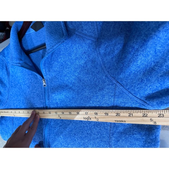 Eddie Bauer Womens XL Blue Fleece Full Zip Jacket Outdoor Activewear - Picture 2 of 10